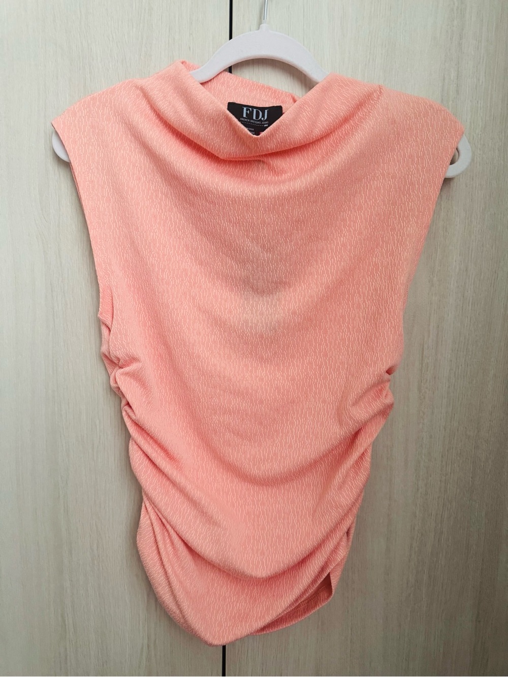 FDJ Sleeveless Cowl Neck Tank in 🍑 Peach NWT